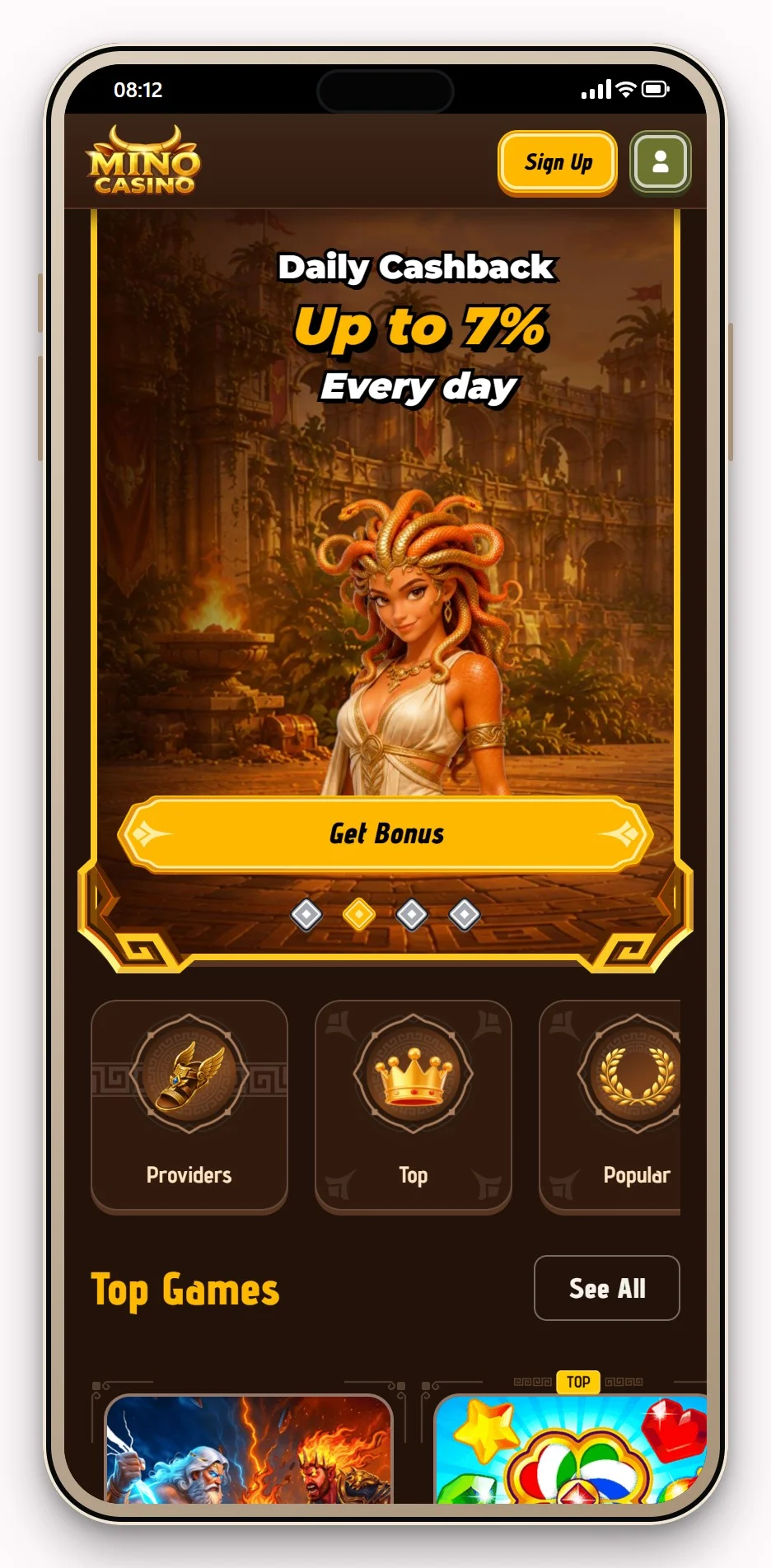 casino neosurf: Mino Casino mobiele site, de lobby