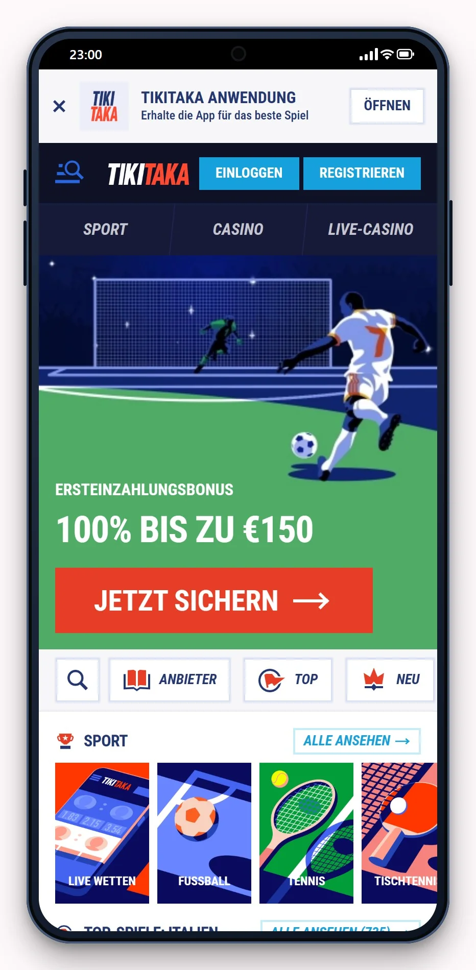 Online Casinos mit Neosurf: TikiTaka am Handy