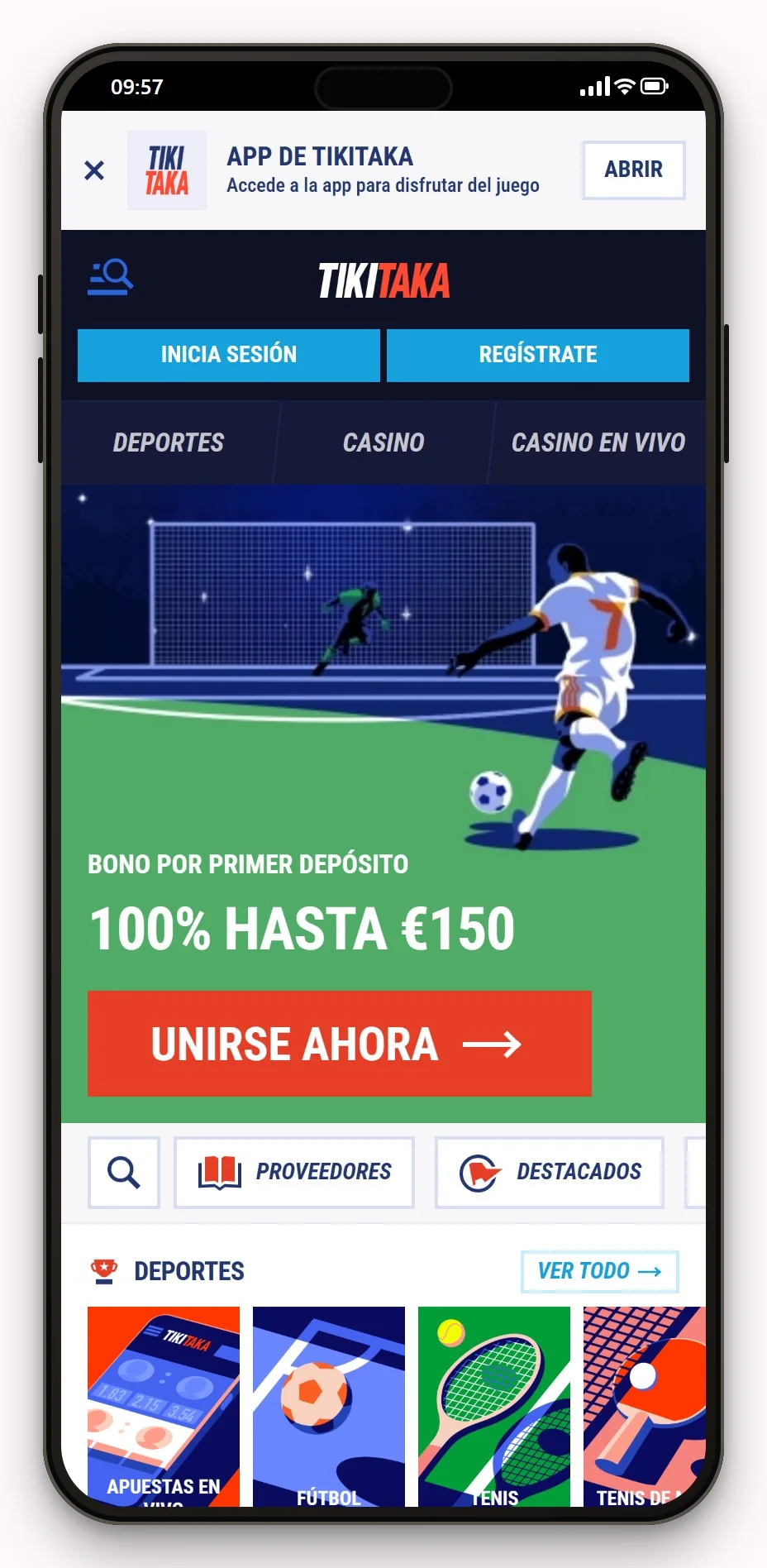 casino neosurf: TikiTaka versión móvil, el lobby